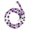 Natural Amethyst Crystal Iolite Gemstone Smooth Beads Necklace 17" UB-5071 UB-5071