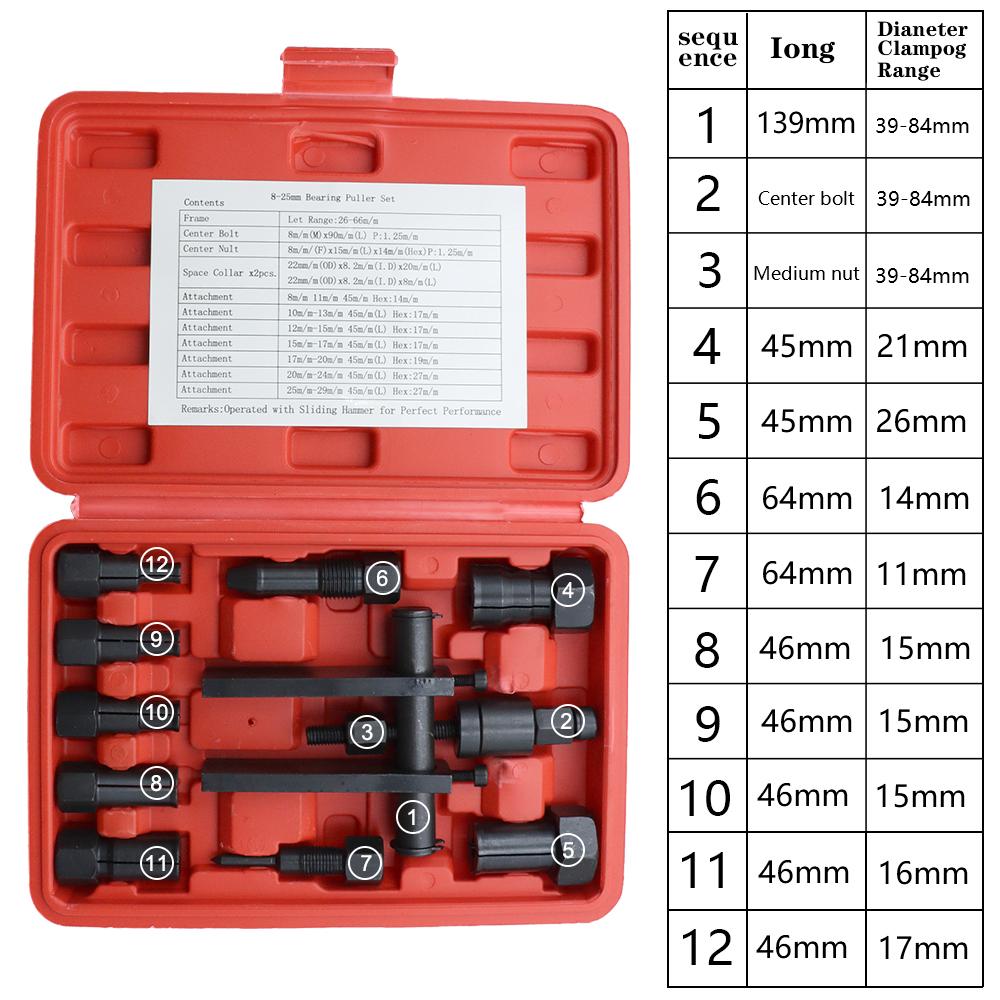 Aluminum Wheel Bearing Kit Motorcycle Bearing Disassembly Tools Remover Automotive Tools 10 Pcs/Set Portable Repair Kit Seal Driver Installer