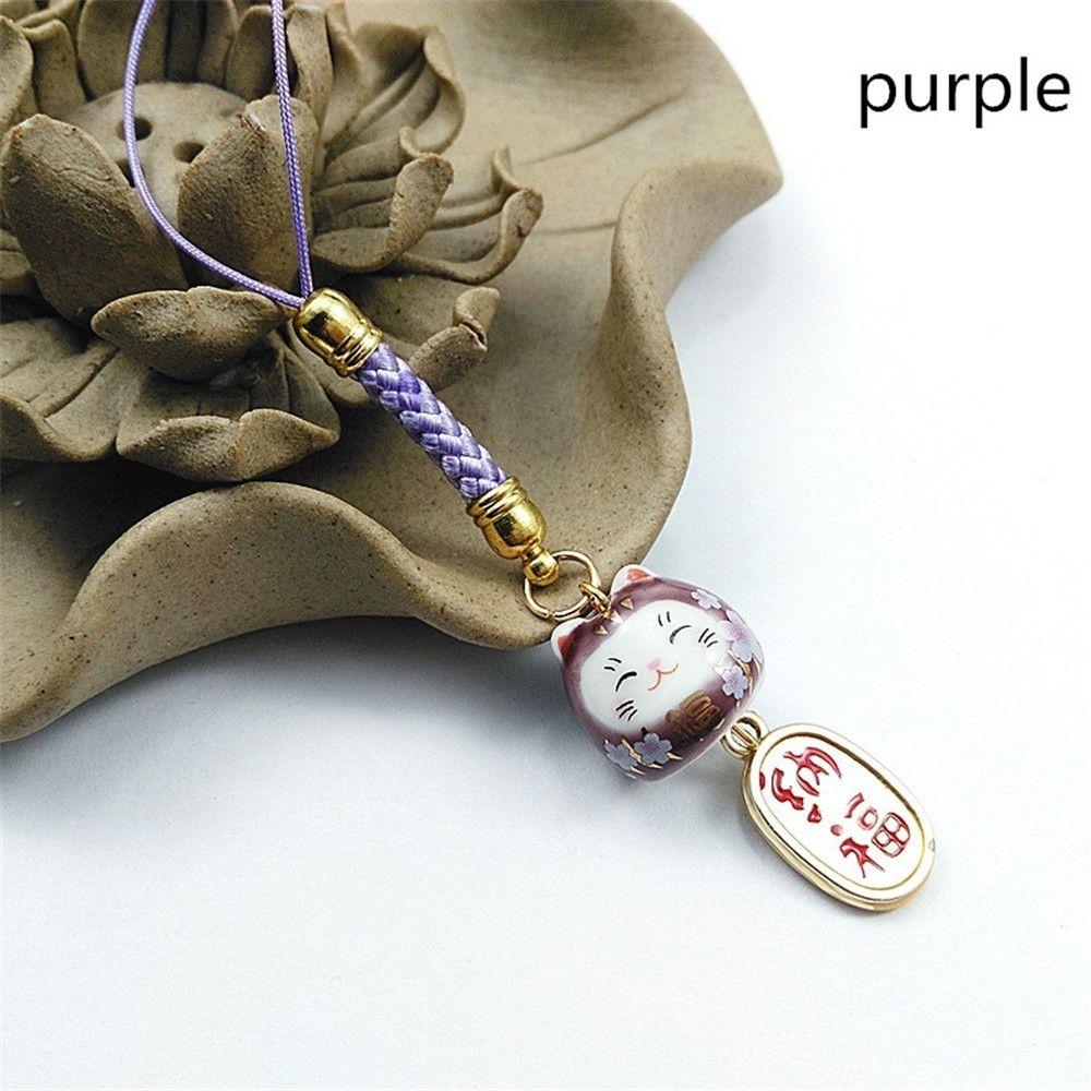 Keychain Lanyard Hang Phone Straps Phone Key Strap Lucky Cat Bag  Accessories
