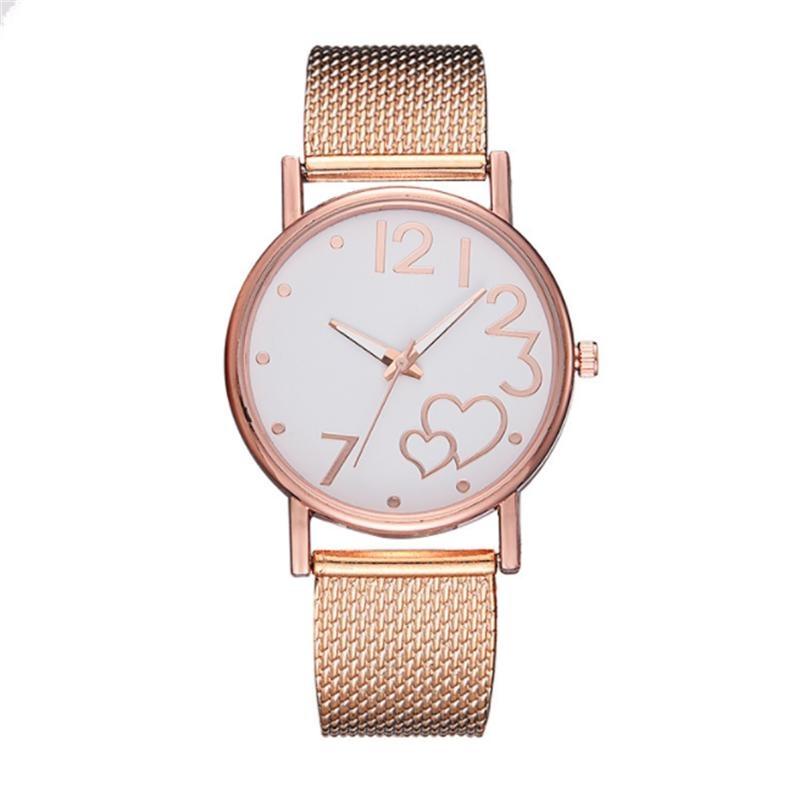 Women's Leisure Fashion Network Women's Watch with Love Shape Quartz Wrist Watch