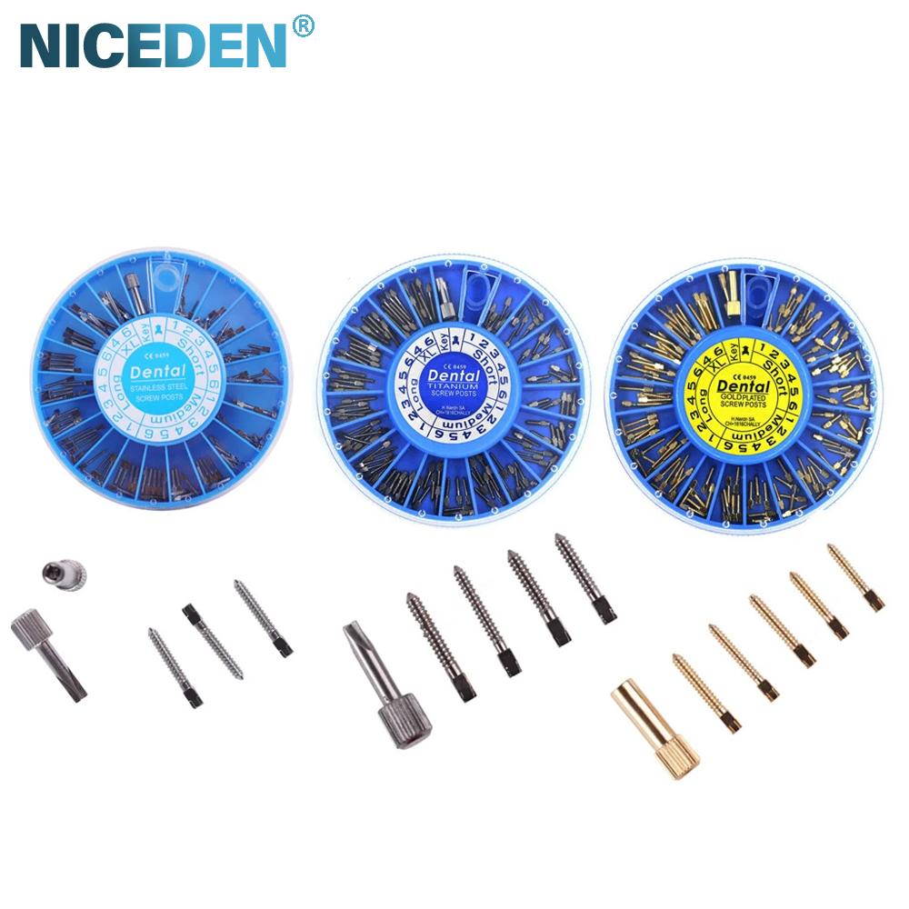 Стоматологическая отвертка, сверло для ногтей из чистого титана, низкоскоростная дрель для свайных каналов, оральные сверла с медленной резьбой, позолоченные
