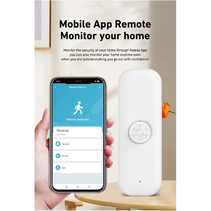 PIR Tuya Zigbee Wifi Датчик движения Инфракрасный детектор Датчик тревоги Работает с Smart Life Tuya Home Assistant Датчик присутствия