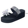 Women's Pearl-Embellished Bohemian Style Casual Sandals, Beach Wedge Slippers for Girls
