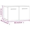 Wall Mounted Cabinet White 60 x 36.5 x 35 cm Engineered Wood
