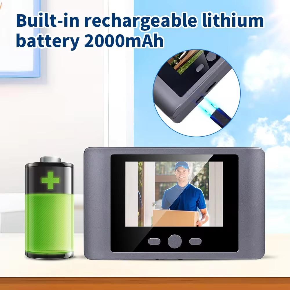 2.8" Digital Magic Eye Electronic Viewfinder Night Vision Safety Door Viewer Photo Recording Door Peephole Camera