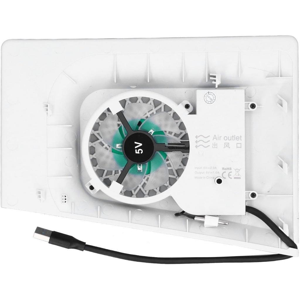 Вентилятор охлаждения RGB с защитной пластиной для PS5 Slim Digital/Disc, автоматическая регулировка скорости с помощью датчика температуры, 3 ручных скорости вентилятора и концентраторы USB3.0, система охлаждения