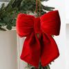 S/M/L Красные Бархатные Банты для Украшения Елки Гирлянды Верхушки Праздничное Украшение Дома Бархатные Рождественские Банты Подвеска