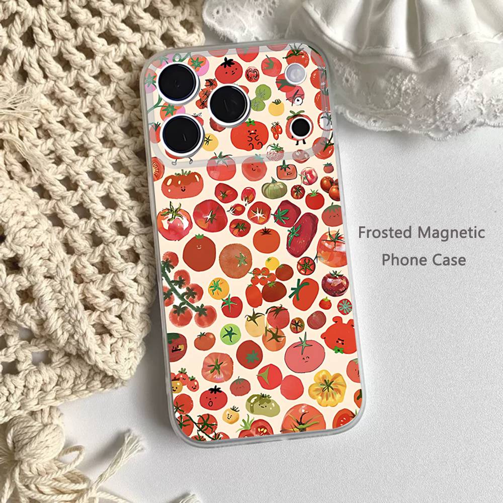 Чехол Korean Tomatoes для iPhone 11, 12, 13, 14, 15, 17, 16, Pro, Plus, E, Max, Air, Mini, прозрачный, магнитный, матовый