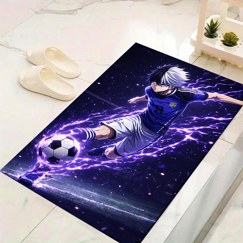 1pc Electric Soccer Kick Rug, Office Carpet Indoor Outdoor Entrance Doormat, Non-Slip Soft And Comfortable, Living Room. Q7140197