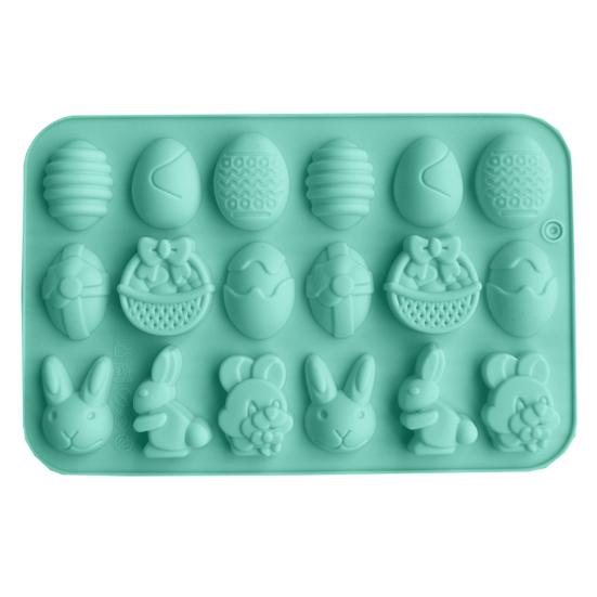 Easter Cake Mold Food Grade Decorative Easy To Clean Useful Egg Bunny Festival Party Dessert Making Mould for Kitchen AVE