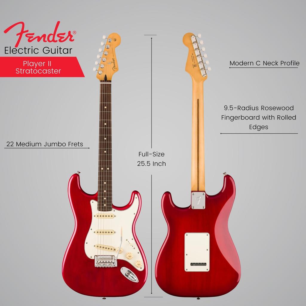 II Stratocaster Накладка на гриф из палисандра Прозрачная вишня Burst Камера из красного дерева Fender Fender/Player