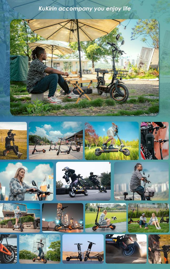 Электросамокат Kukirin C1 PRO 500 Вт Мотор 48 В 26 Ач Аккумулятор Максимальная скорость 45 км/ч Максимальный запас хода 100 км Нагрузка 120 кг