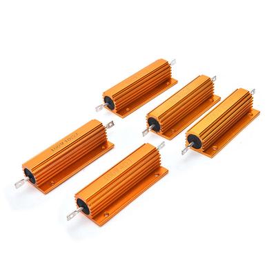 Резистор с проволочной обмоткой в ​​алюминиевом корпусе, 1/2/4/8/10 Ом, 100 Вт