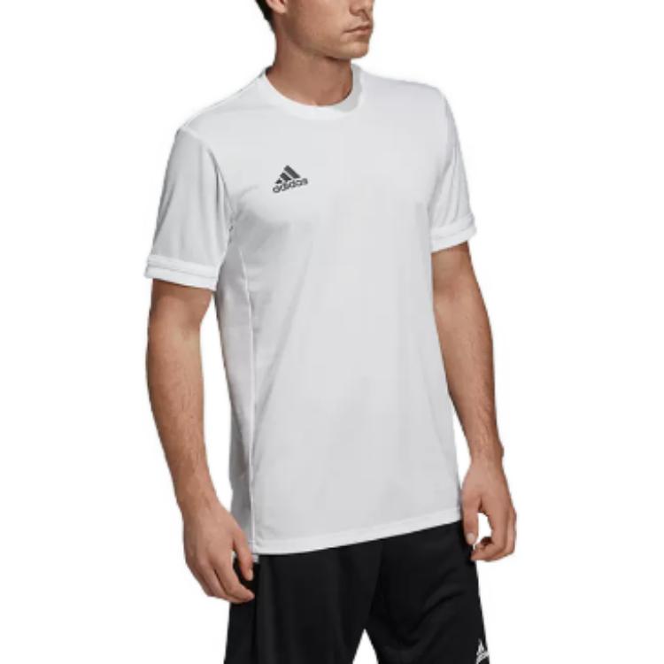 adidas Футболки мужские белые с круглым вырезом умеренного прямого кроя DW6896