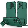 KEYSION Shockproof Case for Realme C35 C31 C21Y C25S C20 15 C11 2021 Push Pull Camera Protection Stand Phone Cover for OPPO A16K