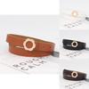 Womens Stylish Pu Leather Belt With Alloy Flat Buckle Suitable For Daily Outfits