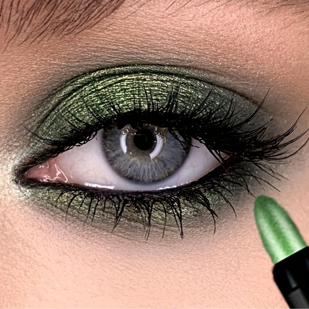 Matte & Shimmer Eyeshadow Stick Long Lasting Waterproof Eyeshadow Pencil Creaseproof Smudgeproof Easy Blend Makeup Eyeshadow Stick 16 Colors