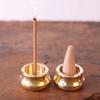 Vintage Brass Mini Incense Burner Deformation-resistant Mini Compact Aromatherapy Home Decoration Incense Holder