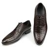 Fashion Alligator Stylish Leather Men Dress Suit Oxford Shoe Genuine Handmade Fashion Daily Office Derby Shoes Customized Size Logo