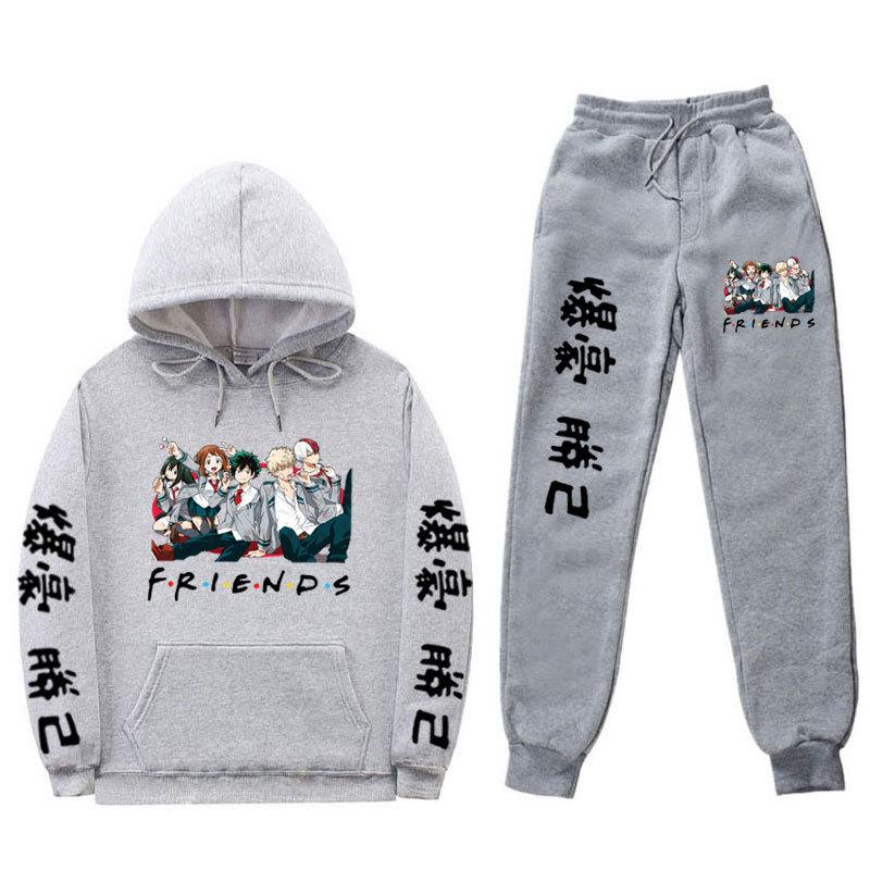 Комплект спортивной одежды аниме My Hero Academia для мужчин и женщин повседневный спортивный костюм My Hero Academia костюм с капюшоном