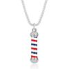 New Retro Fashion Barbers Rotating Light Barber Shop Necklace Jewelry Pendant Chain