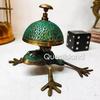 Vintage Frog Brass Handmade Embossed, Hotel Reception Bell, Desk Bell,