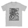 Мужская футболка Xenomorph линогравюра Alien Movie Vintage Cotton Tees Футболки с коротким рукавом Круглый воротник Одежда Подарок на день рождения