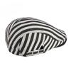 British Retro Striped Beret Hat for Men Women Spring Summer Breathable Thin Flat Cap Korean Fashion Newsboy Cap Casual Cabbie Cap