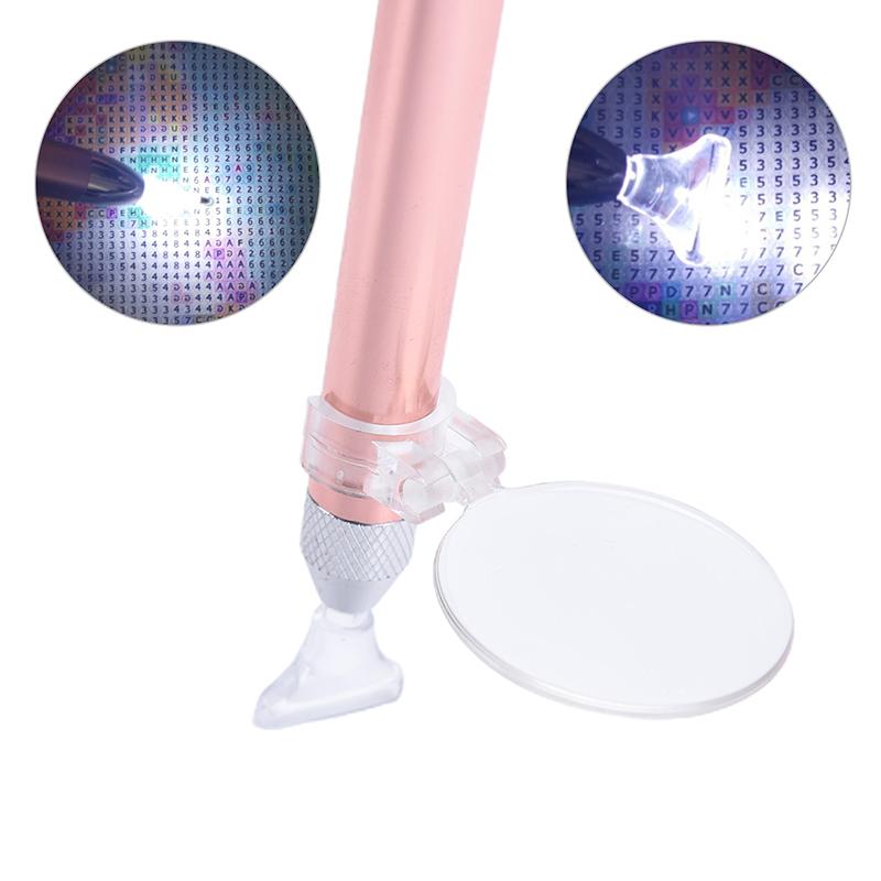 Diamond Painting Pen Lighting Point Drill Pen With Magnifying Glass Craft Tool