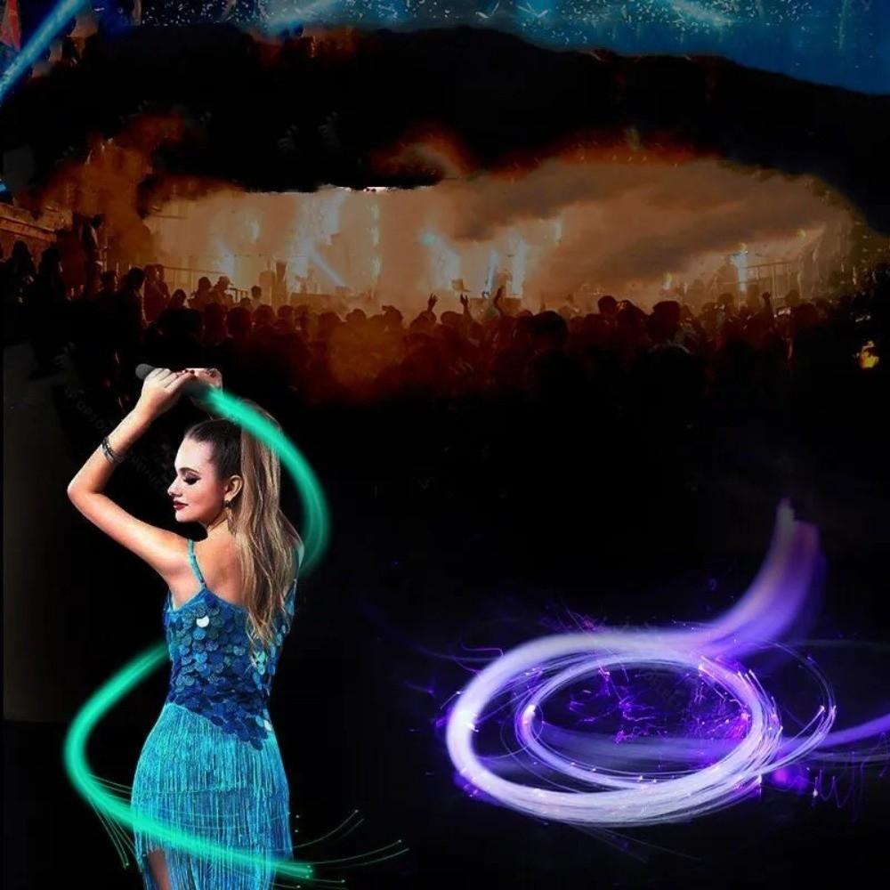 Rechargeable Optical Hand Rope Colorful Pixel Light-up Whip Glowing Waving Flash Whip Cosplay