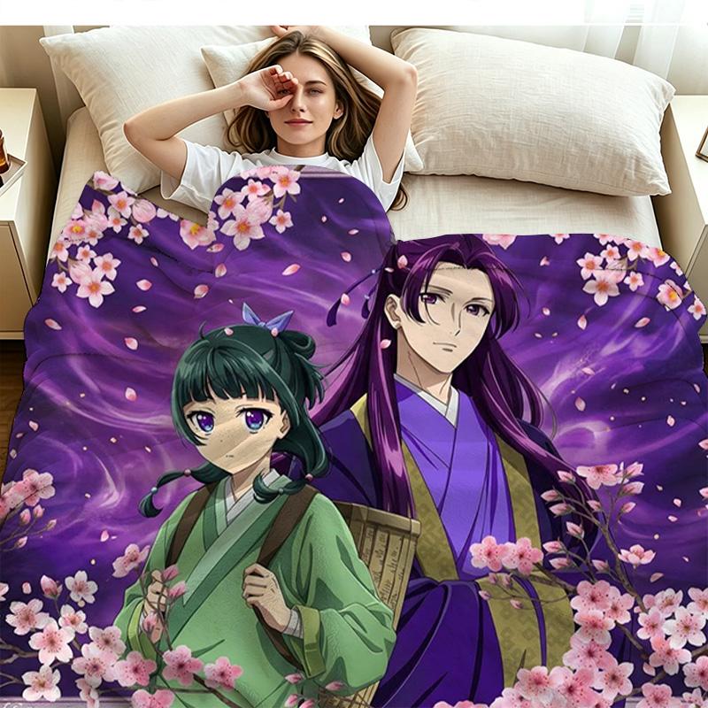 The Apothecary Diaries Print Flannel Blanket High Quality Warm Comfortable Cover for All Seasons Perfect for Gifts Home Decor