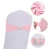 Elastic Chair Back Bow No Tie Strap with Heart Ring Wedding Banquet Decoration Stretch Butterfly Tie