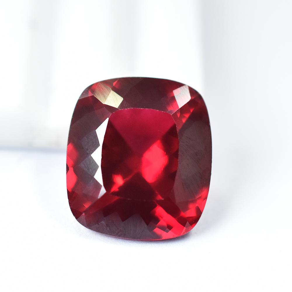 Natural Red Ruby Loose Gemstone Cushion Cut 17.25 ct Grade for Jewelry Making and Gem Collections