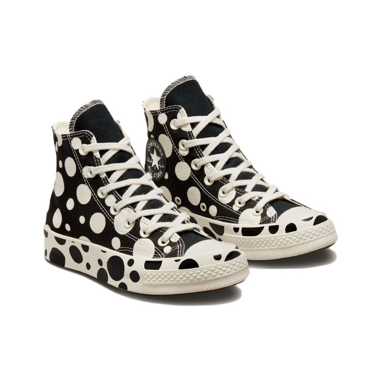 Converse Chuck 70 High Polka Dots - Черные женские кроссовки Egret A01182C