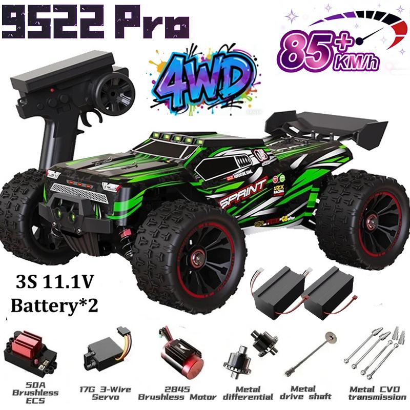 WLtoys 9522 Pro 1:16 4WD Бесколлекторная Профессиональная Гоночная Машина 85 км/ч Пульт Дистанционного Управления Внедорожный Дрифт RC Машина для Дороги И Внедорожья