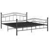 Double Bed Frame Black Metal 180 x 200 cm
