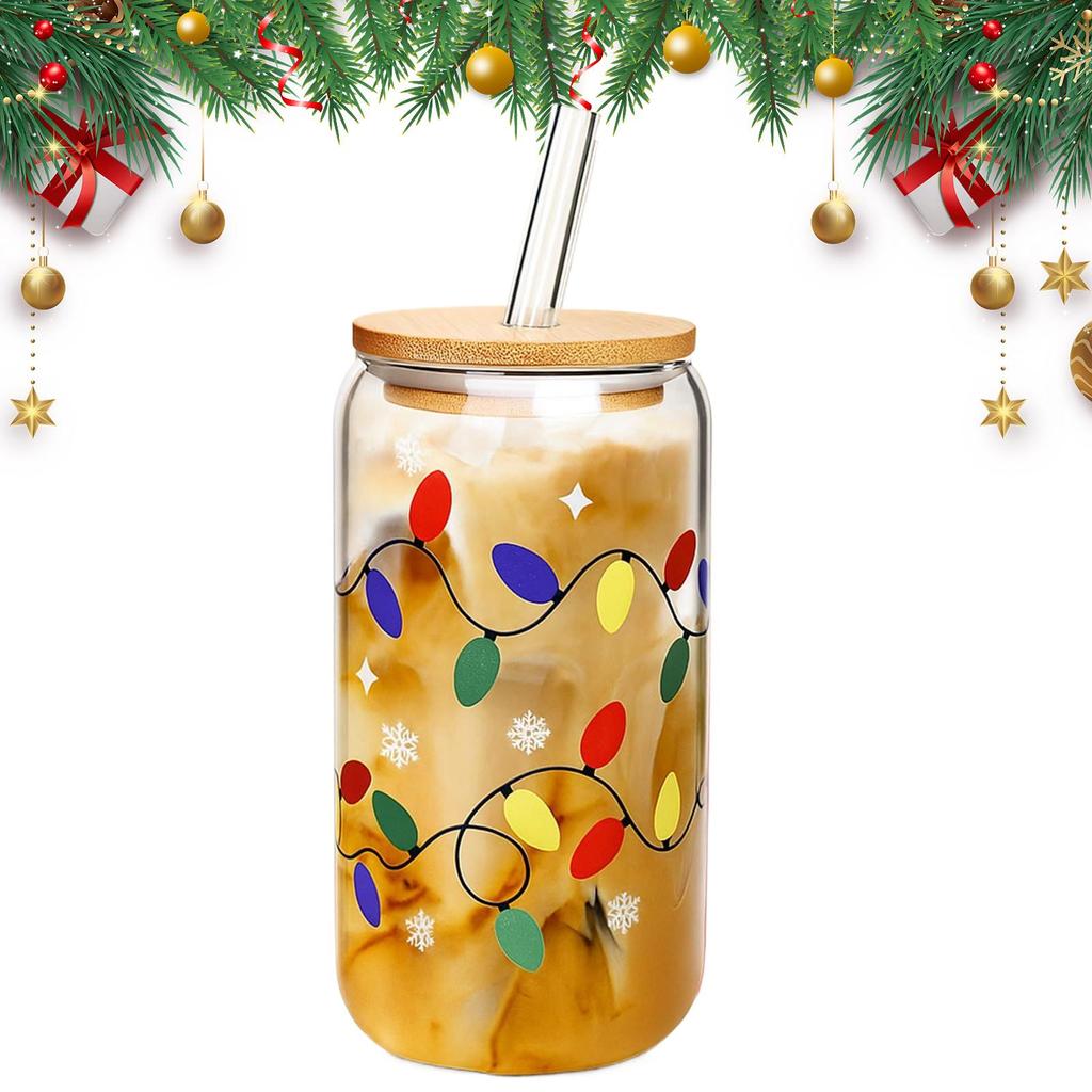 Christmas Color Changing Straw Cup Color Changing Christmas Cup Reusable Coffee Mug Color Changing Christmas Cups with Lids