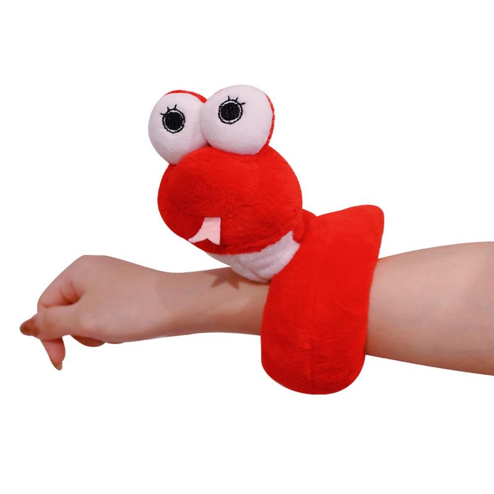 Wrist Style Plush Doll Slap Bracelet Simulation Snake Plush Wrist Band  Kids