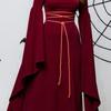 Halloween Renaissance Witch Dress for Women Gothic Victorian Dress Long Bell Sleeve Medieval Costume for Halloween Cosplay Party