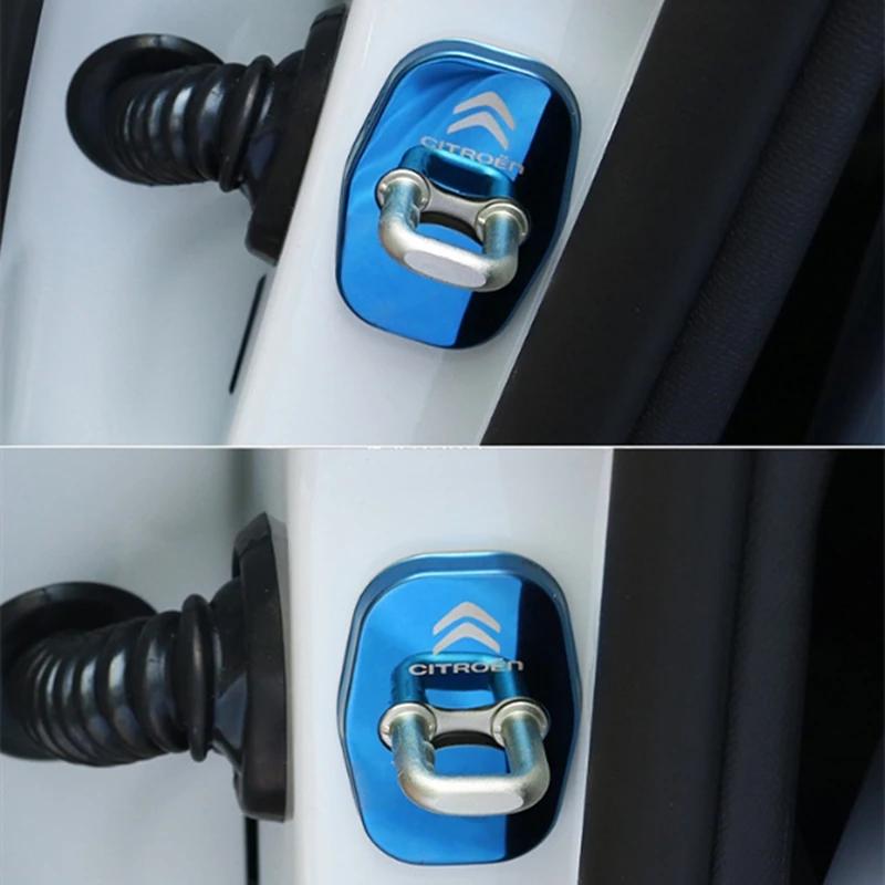 Наклейки на замки дверей автомобиля для Citroen C-Elysee C4 C5 C6 Picasso C-Quatre C3 DS3 DS4 DS5 DS6 Защита эмблемы Декорация