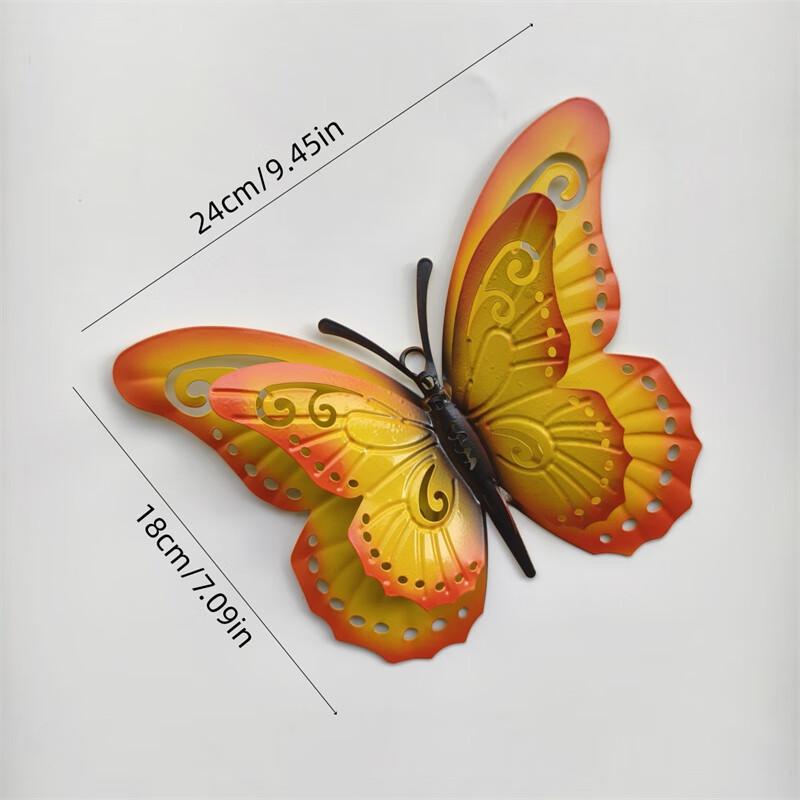 3D двухслойное полое украшение-бабочка для улицы (4-Pack)
