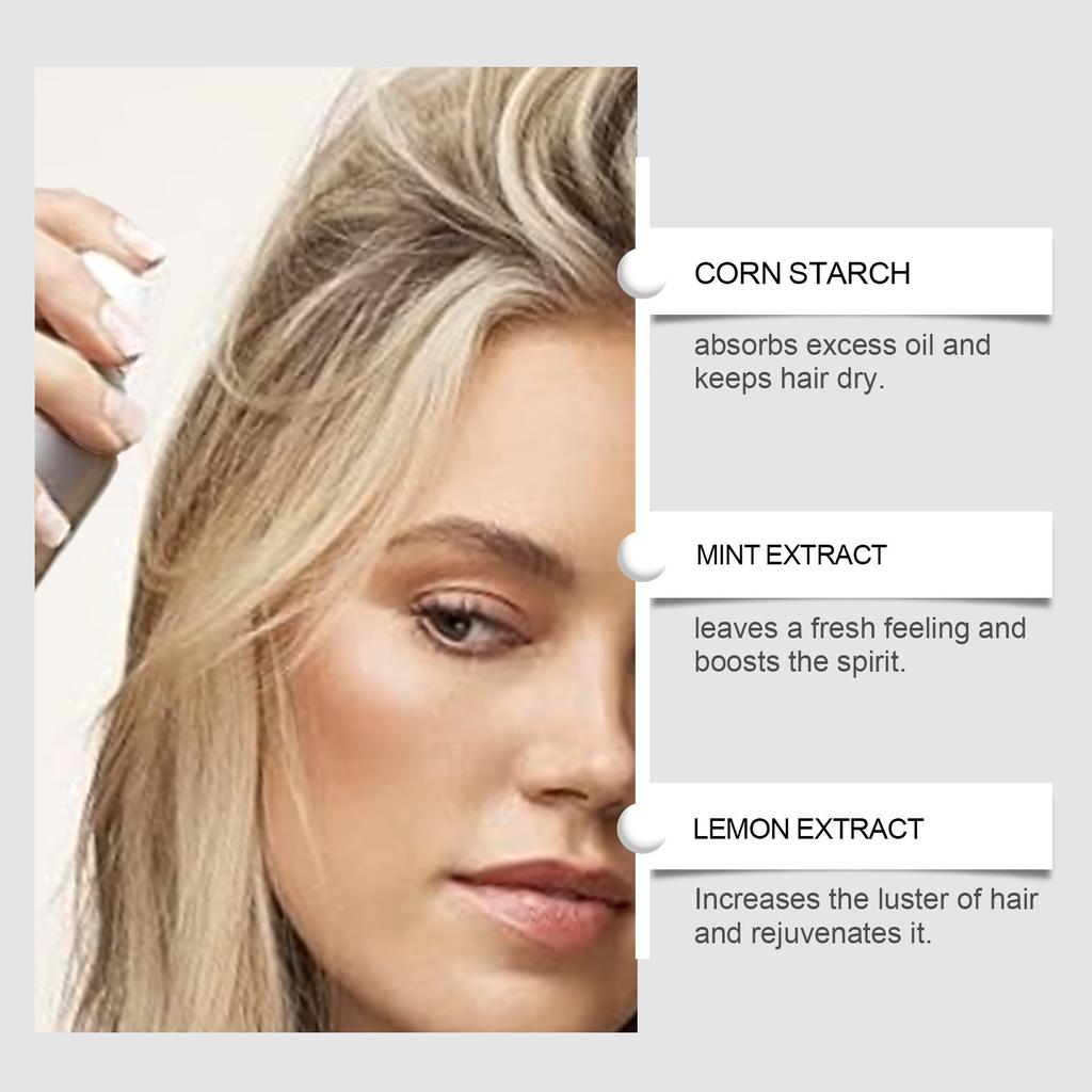 Сухой шампунь-спрей, обезжиривающий волосы, несмываемый, бережно очищает волосы и кожу головы, сохраняя их свежими, 150 мл