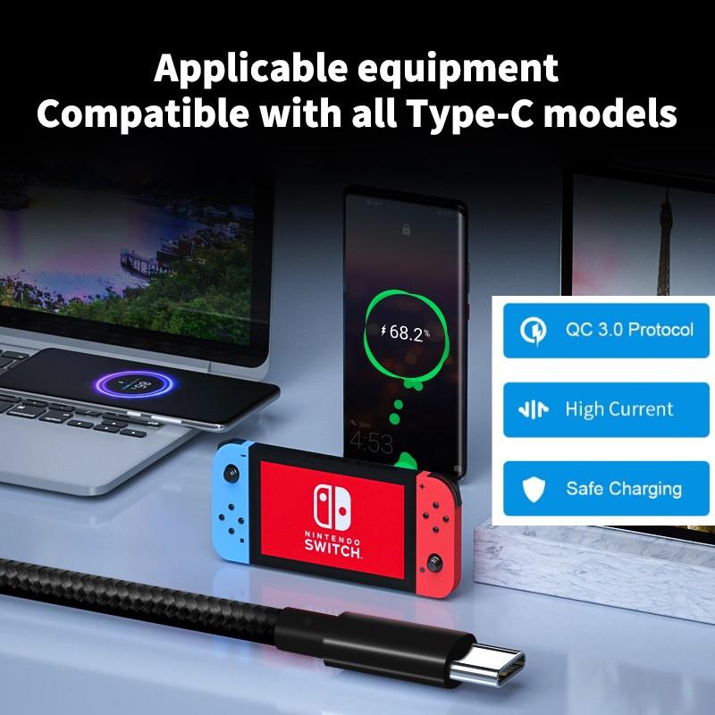 USB C Type Fast Charge PD 240 Watt Braided Aluminum Alloy Data Cables
