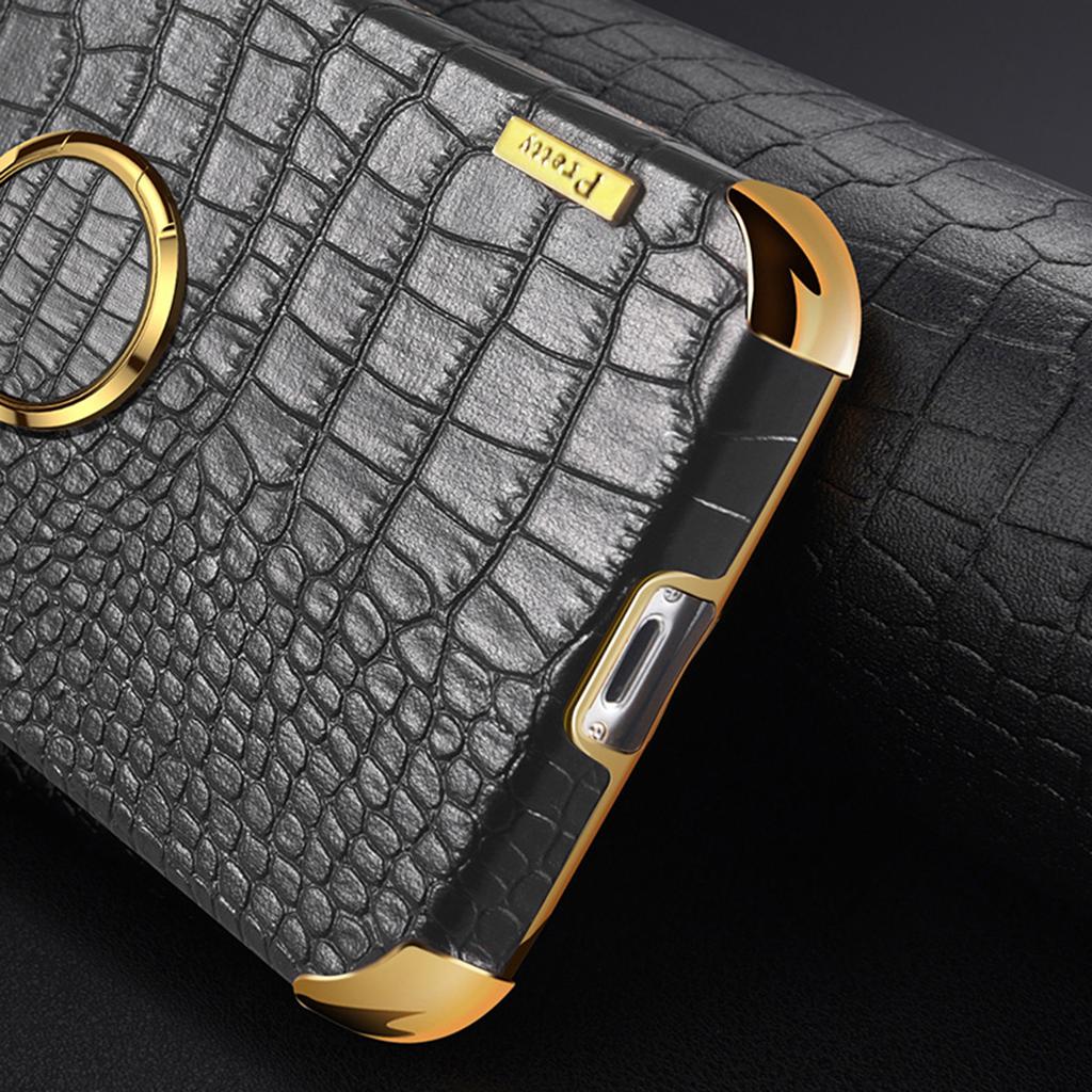 Чехол для мобильного телефона Samsung Galaxy A05s 4G с 6D гальваническим кольцом и подставкой из кожи + чехол из ТПУ