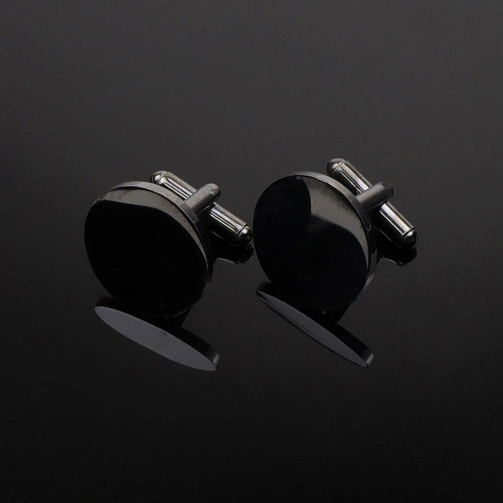 Мужские запонки, классические квадратные круглые глянцевые запонки для костюма, рубашки для свадебной вечеринки, аксессуары