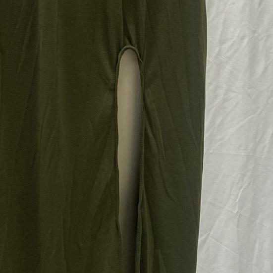 Женское летнее платье с плиссировкой, круглым вырезом, без рукавов, однотонное, свободное, с разрезом, макси-платье, повседневная одежда для свиданий, вечеринок, длинное платье