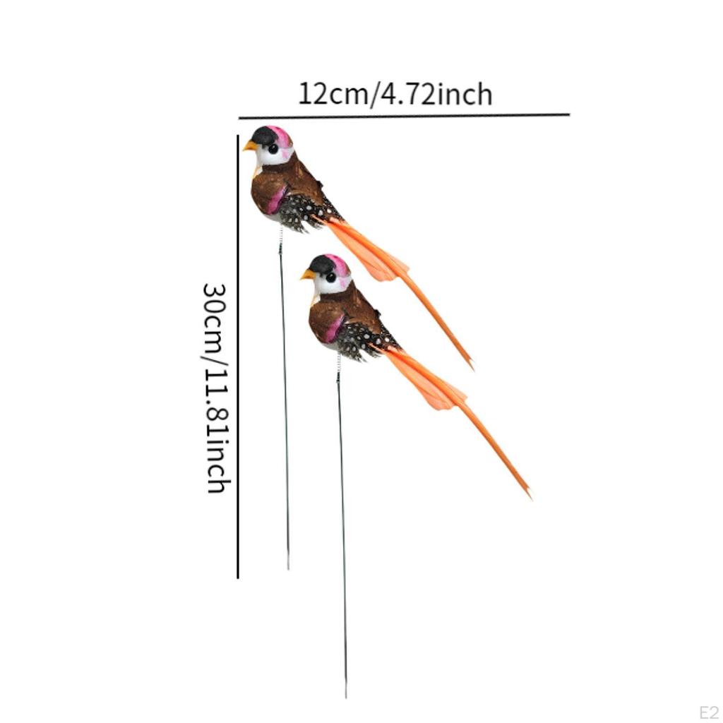 2 шт. Птицы садовые колья статуя птицы ремесло реалистичный уличный газонный орнамент декор для