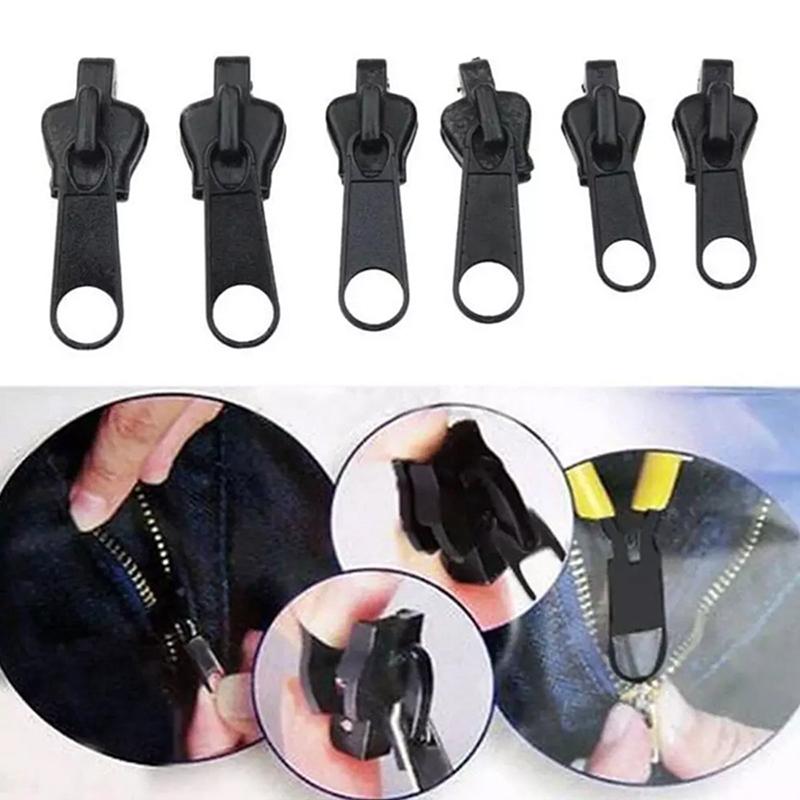 6Pcs Instant Zipper Universal Instant Fix Zipper Repair Kit Replacement Zip
