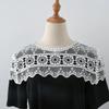 Lace Floral Embroidery Fake Collar for Women Shirt Detachable Collar Shoulder Wraps Necklace Removable Dress False Collar