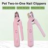 Pet Nail Trimmer with LED Light Rechargeable 2-in-1 Nail Clipper And Grinder Pet Clipper with Splash Guard for Dogs Cats Rabbits
